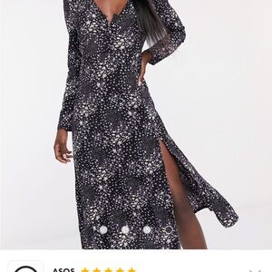 Missguided Floral Dress with slit